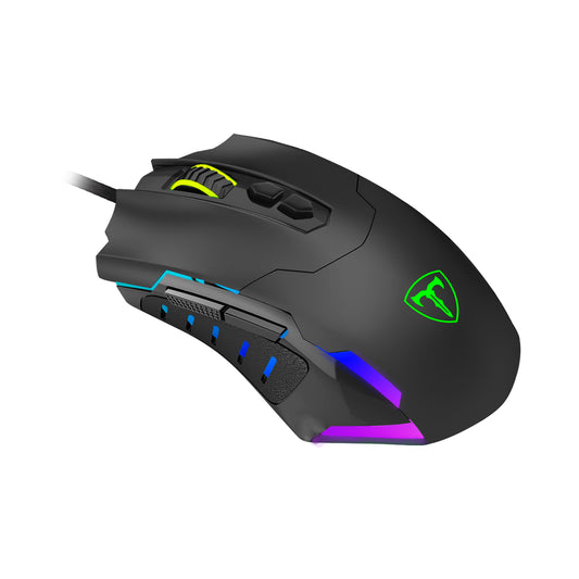 MOUSE T-DAGGER BRIGADIER NEGRO ALAMBRICO RGB 7200 DPI T-TGM206