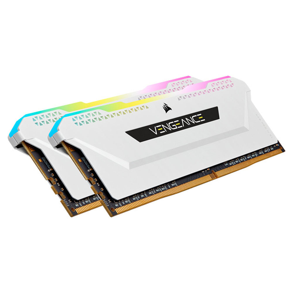 MEMORIA DIMM DDR4 CORSAIR (CMH16GX4M2D3600C18W) 16GB 3600MHZ(2X8GB) VENGEANCE RGB SLPRO BLANCO CL18
