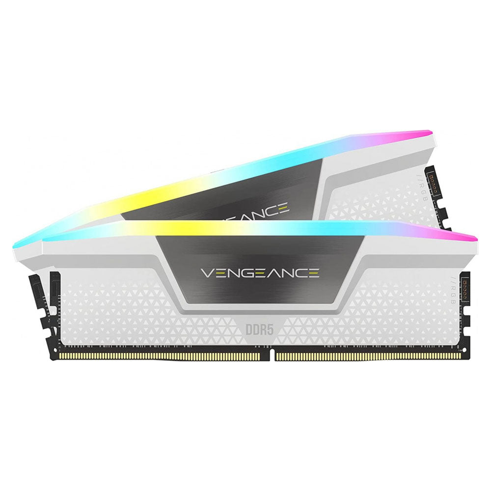 MEMORIA DIMM DDR5 CORSAIR (CMH32GX5M2B5200C40W) 32GB (2X16GB) 5200MHZ VENGANCE RGB BLANCO