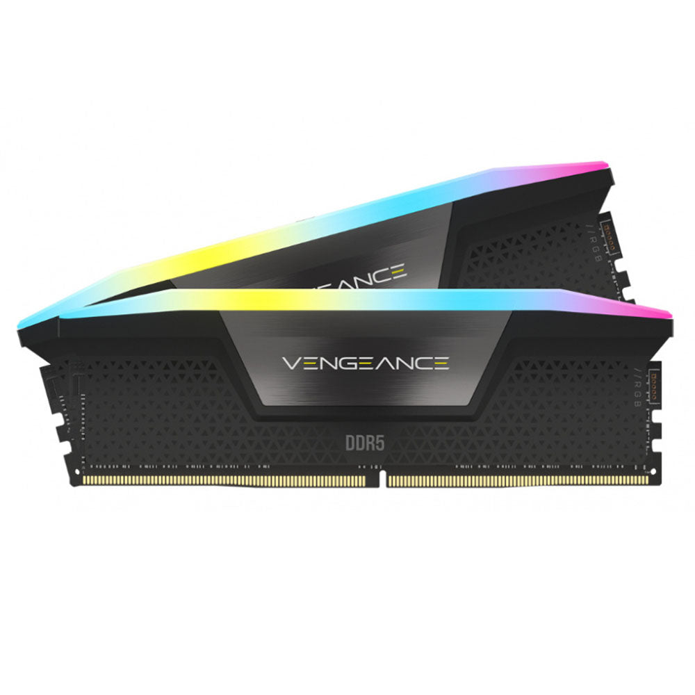 MEMORIA DIMM DDR5 CORSAIR (CMH64GX5M2B5200C40) 64GB (2X32GB) 5200MHZ VENGANCE RGB NEGRO