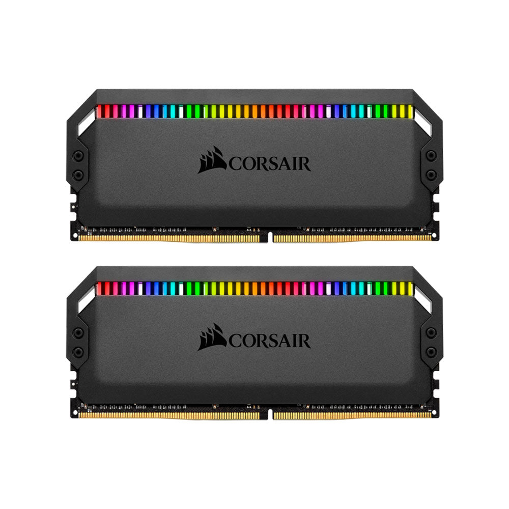 MEMORIA RAM CORSAIR 16GB DDR4 (2X8GB) 3000MHZ DOMINATOR PLATINUM RGB NEGRO CMT16GX4M2C3000C15