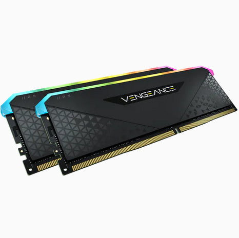 MEMORIA RAM CORSAIR 16GB DDR4 (2X8GB) 3600MHZ VENGEANCE RGB RS NEGRO CMG16GX4M2D3600C18