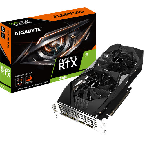 TARJETA DE VIDEO GIGABYTE GEFORCE RTX 2060 WINDFORCE OC 12GB GDDR6 192BITS GV-N2060WF2OC-12GD