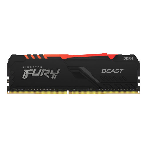 MEMORIA RAM KINGSTON FURY BEAST 8GB DDR4 (1X8GB) 3733MHZ CL19 NON-ECC RGB BLACK KF437C19BBA/8