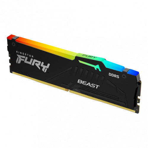 MEMORIA RAM KINGSTON FURY BEAST NEGRO RGB 16GB DDR5 6000MHZ CL40 KF560C40BBA/16