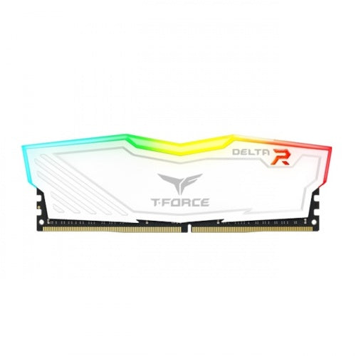 MEMORIA RAM TEAMGROUP T FORCE DELTA BLANCA 8GB RGB DDR4 3600MHZ TF4D48G3600HC18J01