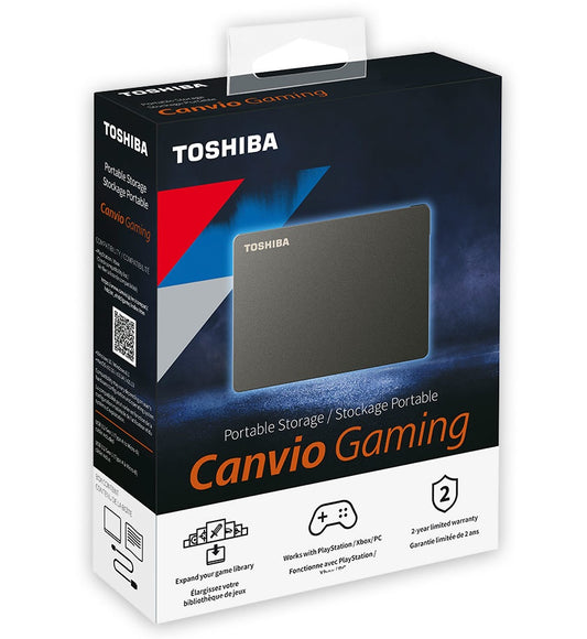 DISCO DURO EXTERNO TOSHIBA 2TB 2.5" HDTX120XK3AA CANVIO GAMING NEGRO USB 3.2
