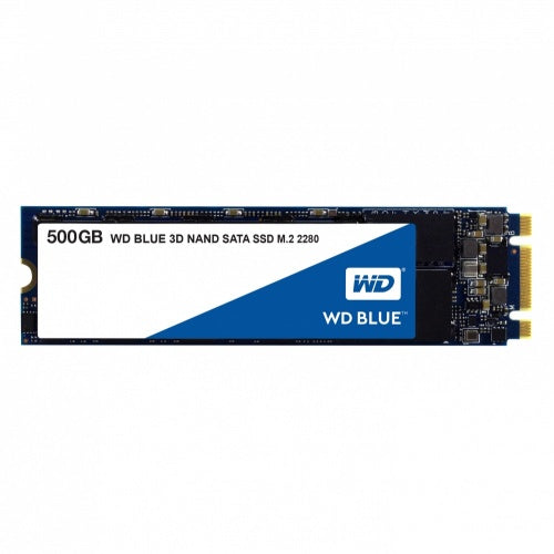 UNIDAD DE ESTADO SOLIDO SSD WD BLUE M.2 2280 500GB SATA 3DNAND 6GB/S 7MM WDS500G2B0B