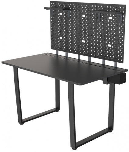 ESCRITORIO GAMING YAGUARET BIFROST 120 NEGRO PANEL ACCESORIOS 2 REPISAS DKB120B2BKDTP