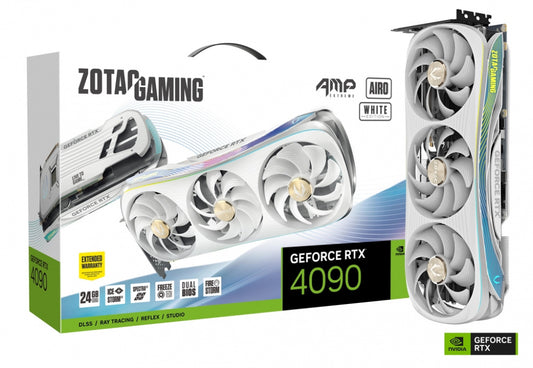 TARJETA DE VIDEO ZOTAC (ZT-D40900K-10P) RTX 4090 AMP EXTREME AIRO WHITE 24GB GDDR6X,384BIT,DP*3,HDMI