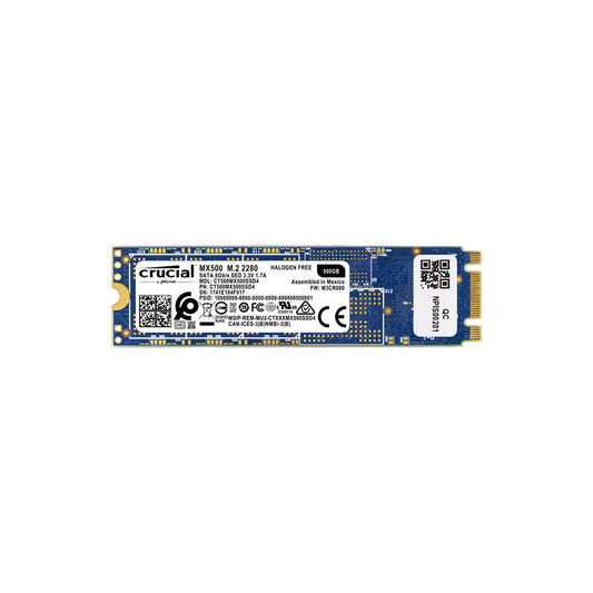 UNIDAD M.2 SSD CRUCIAL 500GB (CT500MX500SSD4) MX500, 2280 3D NAND, SATA