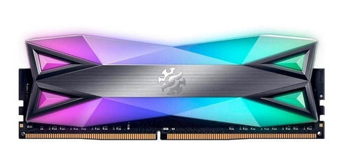 MEMORIA RAM DDR4 ADATA XPG D60 RGB 8GB TITANIO 3200Mhz AX4U320038G16A-ST60