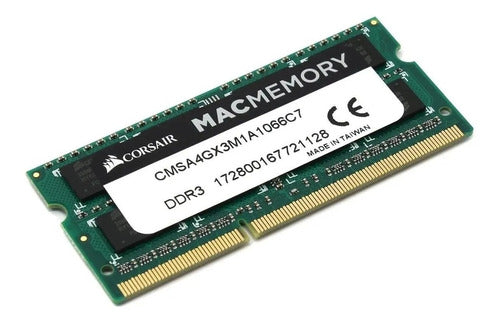 MEMORIA RAM SODIMM CORSAIR CMSA4GX3M1A1066C7 4GB DDR3 1066 MHZ MAC