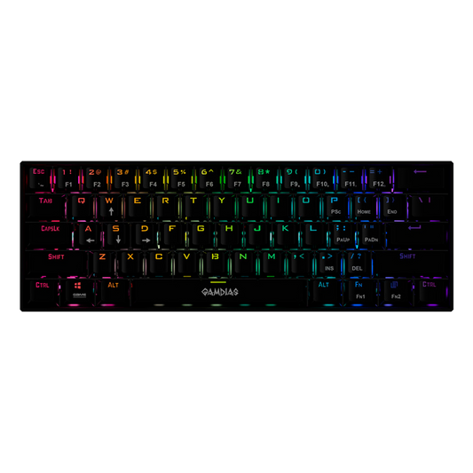 TECLADO MECANICO GAMDIAS HERMES E3 BLUE BK RGB BLUE SWITCH NEGRO