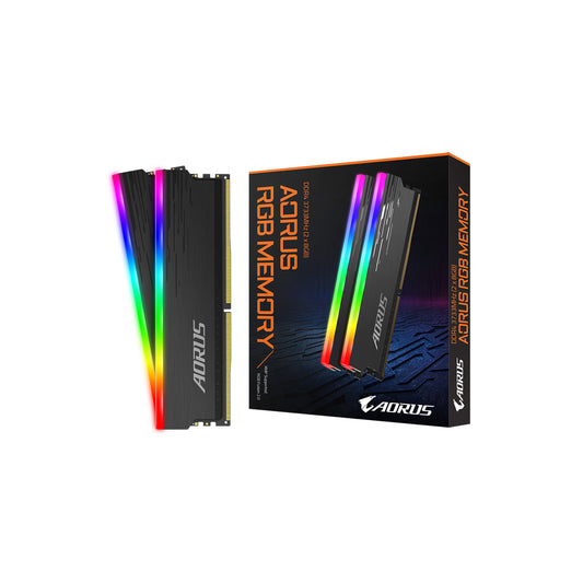 MEMORIA RAM GIGABYTE AORUS 16GB DDR4 (2X8GB) 3733MHZ GRIS RGB GP-ARS16G37