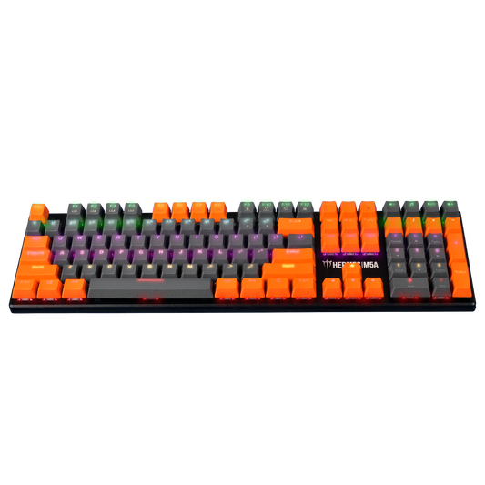 TECLADO MECANICO GAMDIAS HERMES M5A RGB BLUE SWITCH NEGRO-NARANJA