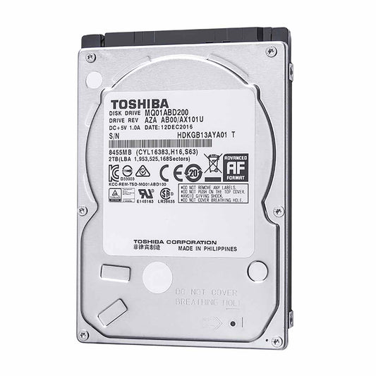 DISCO DURO INTERNO TOSHIBA 2.5" 2TB (MQ04ABD200), 9.5MM, 5400 RPM, 8MB, SATA3