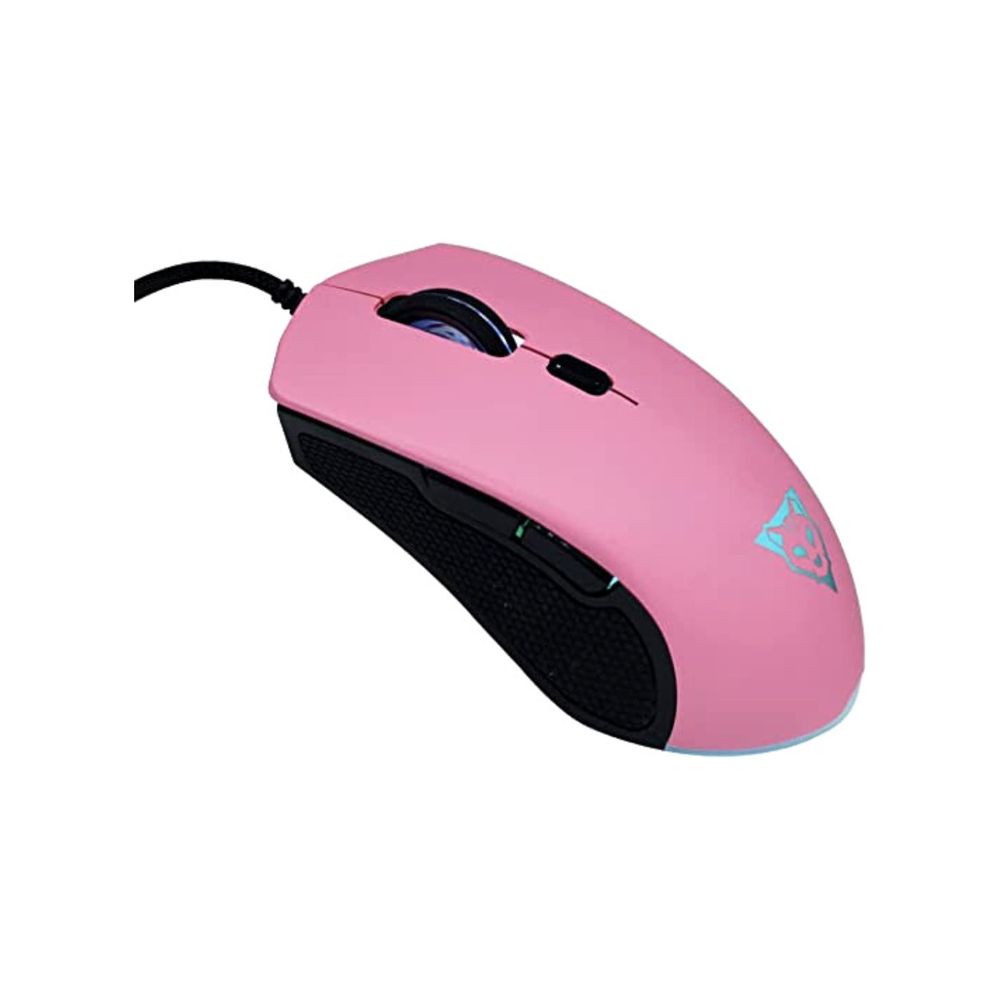 MOUSE OCELOT ROSA MAGENTA-NEGRO RGB 6200DPI OGMM03