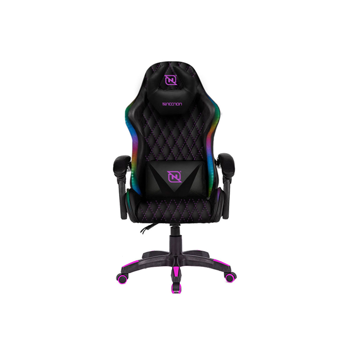 SILLA RGB NECNON (NBSGR133RG) NGS-01,PISTONCLASE 4,FOAM,RUEDA 5",COJIN LUMBAR CABEZA,FUCSIA