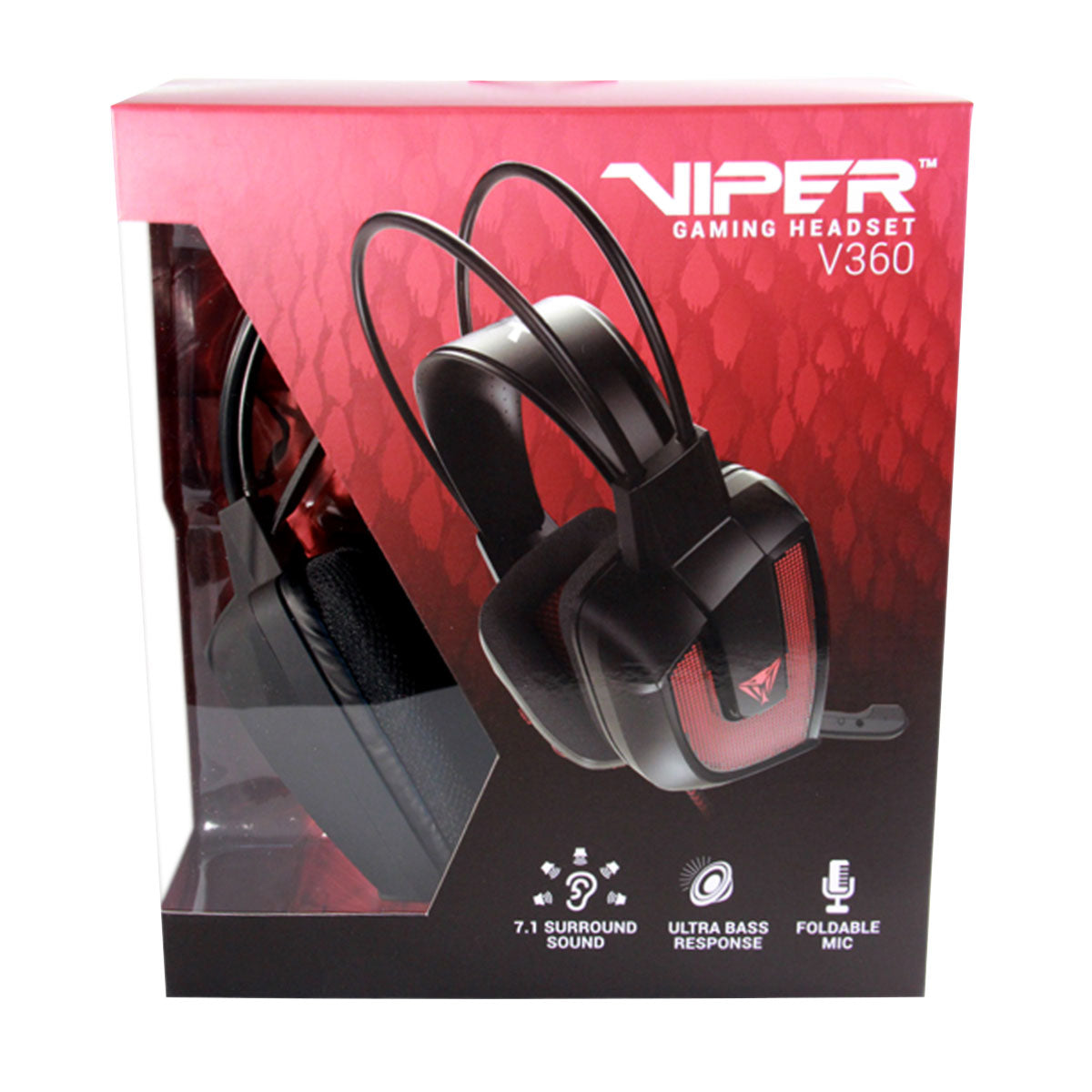 AURICULARES PATRIOT VIPER V360 VIRTUAL 7.1 GAMING USB PV3607UMLK