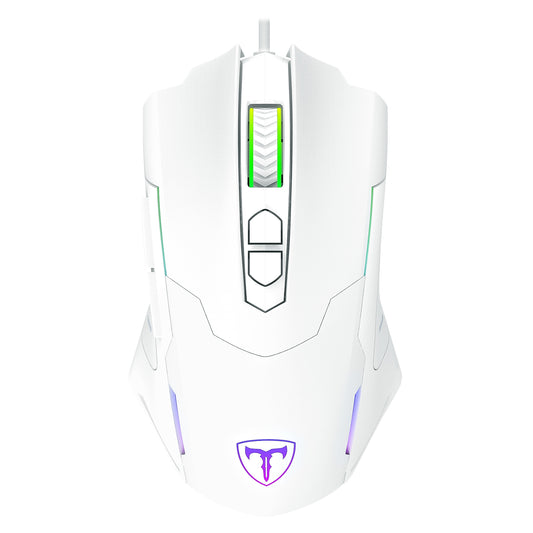 MOUSE T-DAGGER BRIGADIER WHITE ALAMBRICO RGB 7200 DPI T-TGM206W