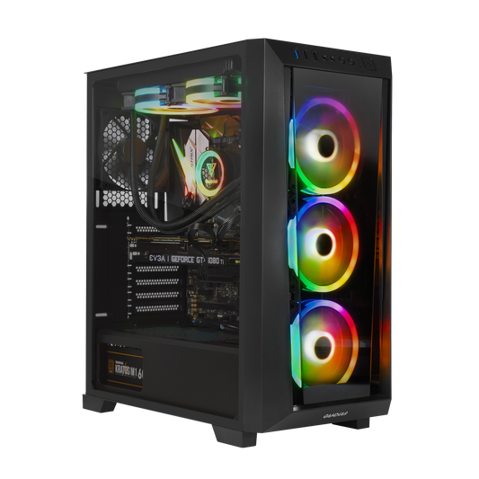 GABINETE GAMDIAS TALOS M1 ELITE CRISTAL TEMP 3VENT RGB 1VENT