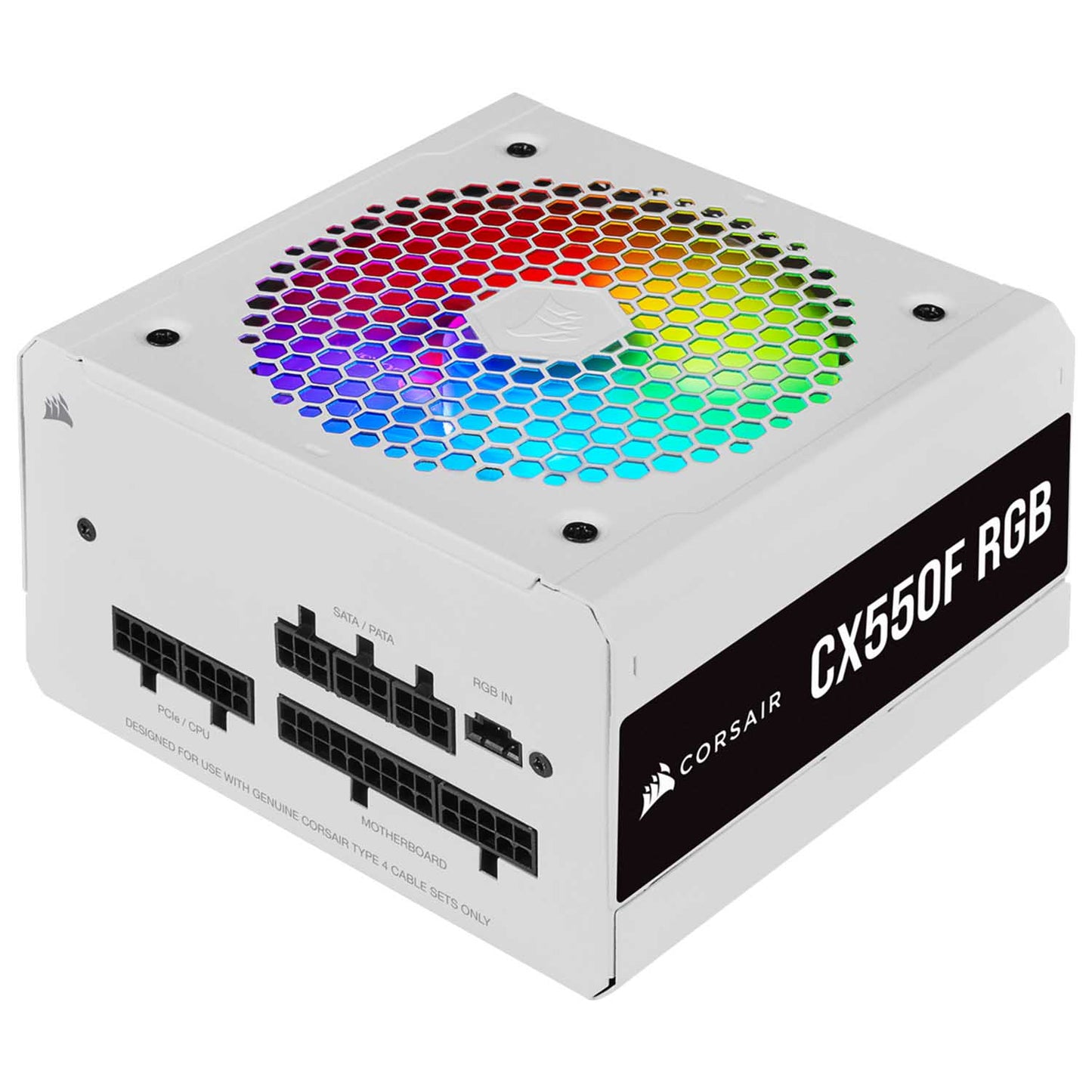 FUENTE DE PODER CORSAIR CX550F RGB 550W 80 PLUS BRONCE ATX BLANCA CP-9020225-NA