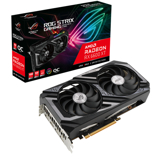 TARJETA DE VIDEO ASUS ROG STRIX RADEON RX6600XT OC EDITION 8GB GDDR6 128BITS ROG-STRIX-RX6600XT-O8G-GA