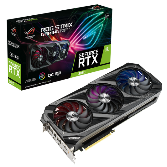 TARJETA DE VIDEO ASUS ROG STRIX GEFROCE RTX 3080 OC EDITION 12GB GDDR6X 384BITS ROG-STRIX-RTX3080-O12G-GAMING