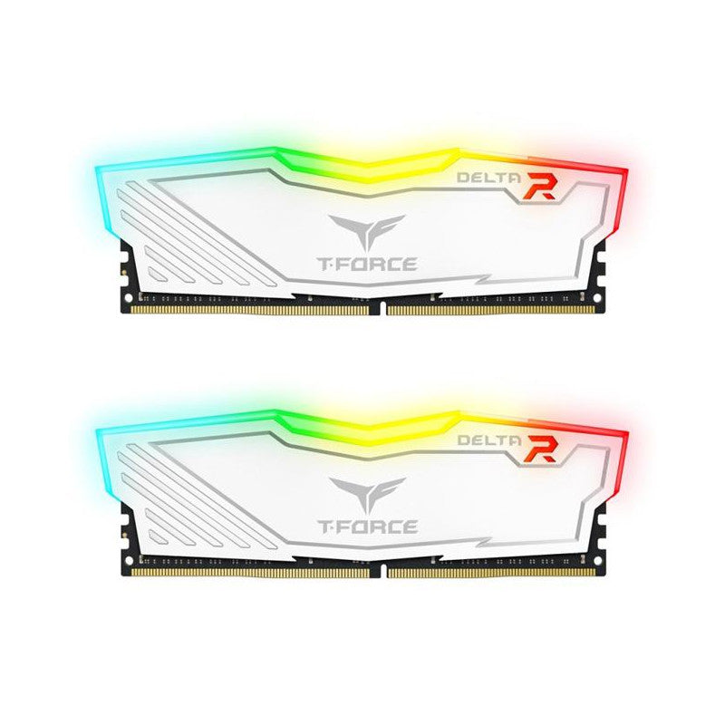 MEMORIA RAM TEAMGROUP T FORCE DELTA 16GB (2X8GB) RGB DDR4 3200MHZ BLANCA TF4D416G3200HC16CDC01