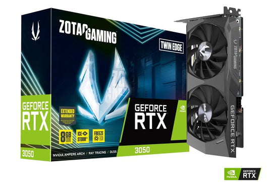 TARJETA DE VIDEO ZOTAC GEFORCE RTX 3050 TWIN EDGE 8GB GDDR6 ZT-A30500E-10M
